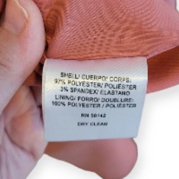 Gal Meets Glam Edith Coral Pink Fit Flare V Neck Midi Dress Size 2 XS EUC - Picture 8 of 10